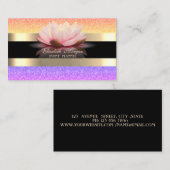 Eleganter moderner, schwarzer goldfarbener Glitzer Visitenkarte (Vorne/Hinten)