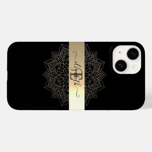 Eleganter, moderner Schwarzer Streifen Case-Mate iPhone Hülle (Rückseite (Horizontal))