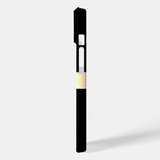 Eleganter, moderner Schwarzer Streifen Case-Mate iPhone Hülle (Rückseite / Links)