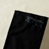 Eleganter, moderner Schwarzer Streifen Strandtuch (Beispiel)