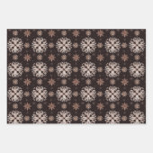 Eleganter moderner Schwarzer Winter oder Urlaub Bo Geschenkpapier Set (Vorderseite)