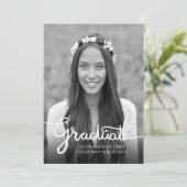 Eleganter moderner Script-Abschluss-Ankündigung Ankündigung (Stehend Vorderseite)