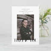 eleganter, moderner Script-Abschluss danke Karte (Stehend Vorderseite)