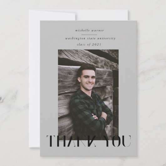 eleganter, moderner Script-Abschluss danke Karte (Vorderseite)