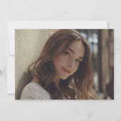 Eleganter, moderner Script Black Gold Foto Abschlu Ankündigung (Rückseite)