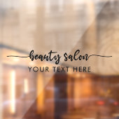 Eleganter moderner Script Calligraphy Beauty Salon Fensteraufkleber (Blatt 2)