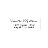 Eleganter moderner Script-Individuelle Name-Adress Permastempel (Design)