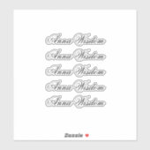 Eleganter, moderner Script-Personalisierter Name Aufkleber (Blatt)