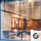 Eleganter moderner Selfie Mirror Begrüßungsdekal Fensteraufkleber (Café-Fenster)