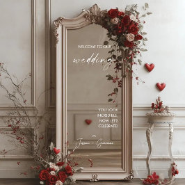 Eleganter moderner Selfie Mirror Begrüßungsdekal Fensteraufkleber