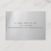 Eleganter, moderner Silber-Glitzer Lippen, Lashes Visitenkarte (Rückseite)