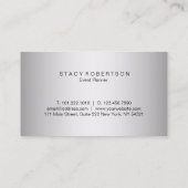 Eleganter moderner Silber- u. Visitenkarte (Rückseite)