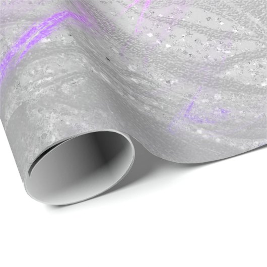 Eleganter, moderner silberfarbener Marmor und Glit Geschenkpapier (Rolleneckpunkt)