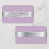 Eleganter, moderner Silberstreifen, Pinselstrich Visitenkarte (Vorne/Hinten)