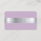 Eleganter, moderner Silberstreifen, Pinselstrich Visitenkarte (Rückseite)