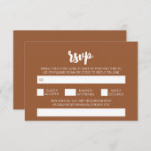 Eleganter moderner Simple Boho Wedding QR Code UAW Begleitkarte (Vorne/Hinten)