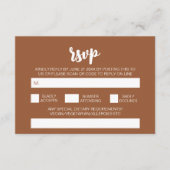 Eleganter moderner Simple Boho Wedding QR Code UAW Begleitkarte (Vorderseite)