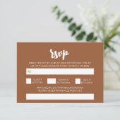 Eleganter moderner Simple Boho Wedding QR Code UAW Begleitkarte (Stehend Vorderseite)