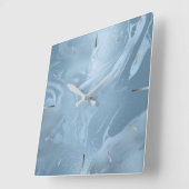 Eleganter, moderner Stil aus Babyblau Quadratische Wanduhr (Winkel)