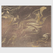 Eleganter moderner Stil aus Gold und Brauntönen Geschenkpapier (Flach)