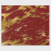 Eleganter moderner Stil aus Gold und rotem Marmor Geschenkpapier (Flach)