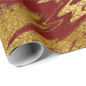 Eleganter moderner Stil aus Gold und rotem Marmor Geschenkpapier (Rolleneckpunkt)
