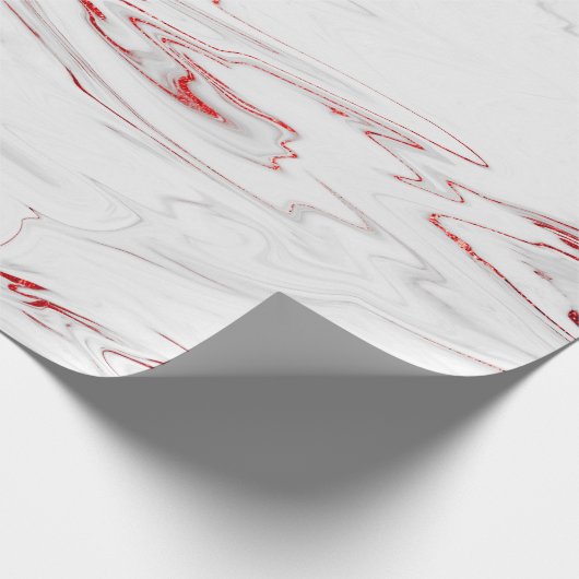 Eleganter, moderner Stil aus rotem und weißem Marm Geschenkpapier (Ecke)