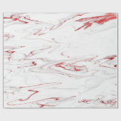 Eleganter moderner Stil aus rotem und weißem Marmo Geschenkpapier (Flach)