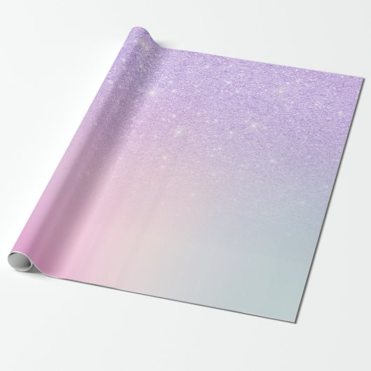 Eleganter, moderner Stil, gürmisch ombre lila Glit Geschenkpapier (Ungerollt)