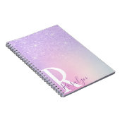 Eleganter, moderner Stil, gürmisch ombre lila Glit Notizblock (Rechte Seite)