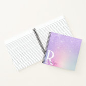 Eleganter, moderner Stil, gürmisch ombre lila Glit Notizblock (Innenseite)