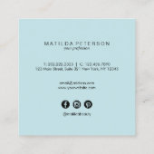 Eleganter moderner Stilftzauber Quadratische Visitenkarte (Rückseite)