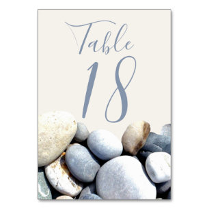 Eleganter moderner, stilvoller Calligraphy Beach K Tischnummer