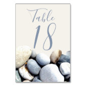 Eleganter moderner, stilvoller Calligraphy Beach K Tischnummer (Rückseite)