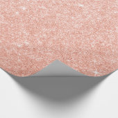 Eleganter, moderner, stilvoller Glitzer aus Kupfer Geschenkpapier (Ecke)