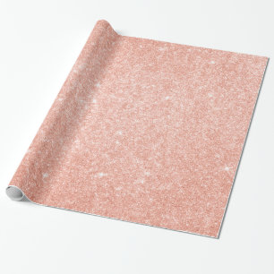 Eleganter, moderner, stilvoller Glitzer aus Kupfer Geschenkpapier