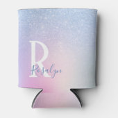 Eleganter, moderner, stilvoller, ombre blauer Glit Dosenkühler (Vorderseite)