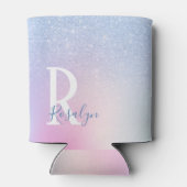 Eleganter, moderner, stilvoller, ombre blauer Glit Dosenkühler (Rückseite)