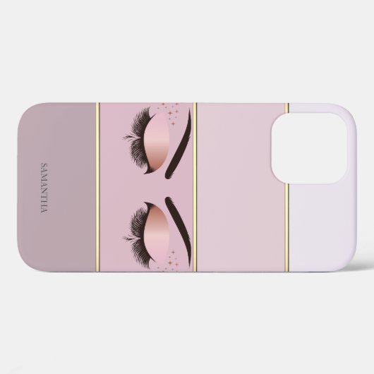 Eleganter moderner Streifen, Lashes Case-Mate iPhone Hülle (Rückseite (Horizontal))