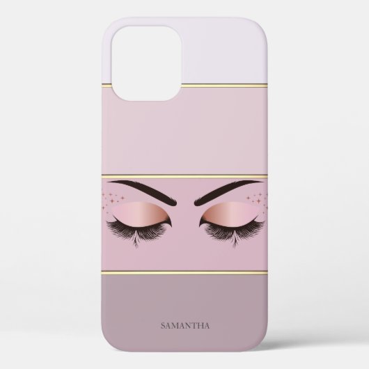Eleganter moderner Streifen, Lashes Case-Mate iPhone Hülle (Rückseite)