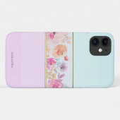 Eleganter moderner Streifen,Ombre,Blume -Personali Case-Mate iPhone Hülle (Rückseite (Horizontal))