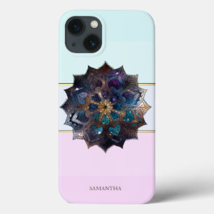 Eleganter moderner Streifen, Ombre Mandala Case-Mate iPhone Hülle