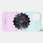 Eleganter moderner Streifen, Ombre Mandala Case-Mate iPhone Hülle (Rückseite (Horizontal))
