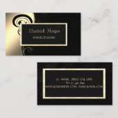 Eleganter, moderner Swirl, Gold-Rahmen-Schmuckdesi Visitenkarte (Vorne/Hinten)