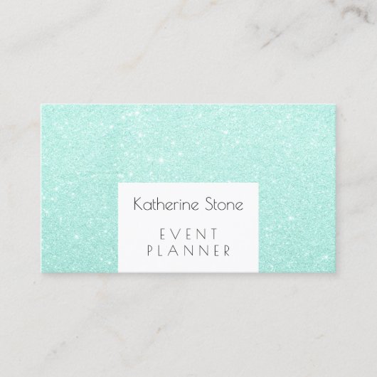 Eleganter moderner tadelloser grüner visitenkarte (Vorderseite)