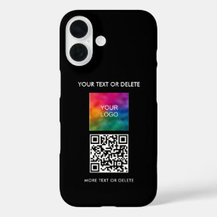 Eleganter moderner Template Upload Logo-Add-QR-Cod iPhone 16 Hülle