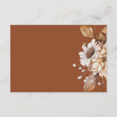 Eleganter, moderner Terracotta Floral Boho Fall QR Begleitkarte (Rückseite)