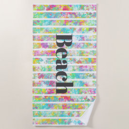 Eleganter moderner Text in arktischer Aquarellfarb Strandtuch