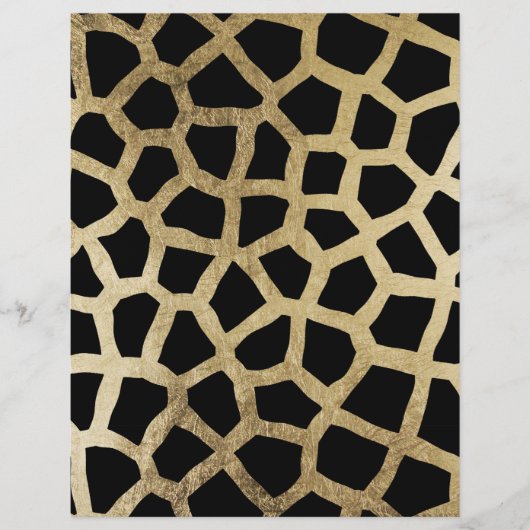 Eleganter, moderner Tierdruck aus schwarzem Gold Flyer (Vorne)