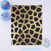 Eleganter, moderner Tierdruck aus schwarzem Gold Flyer (Einzeln)